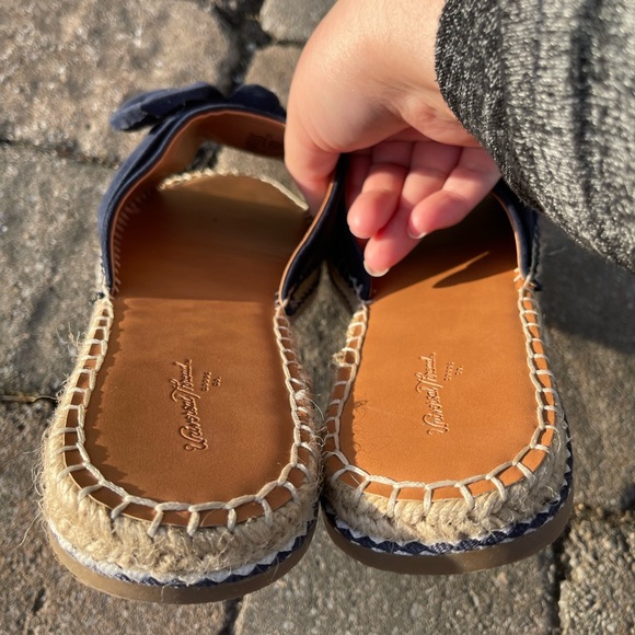 Navy blue bow espadrilles - Picture 5 of 8